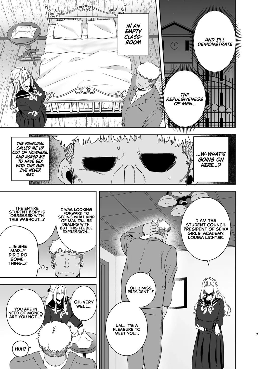 [Kurosu Gatari] Seika Jogakuin Koutoubu Kounin Sao Oji-san 4 | The Official Hired Cock of Seika Academy's High School 4 Fhentai - Page 7