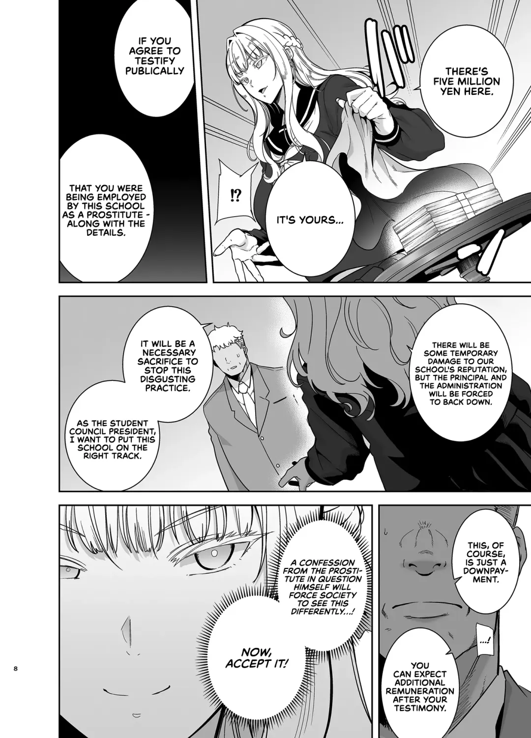 [Kurosu Gatari] Seika Jogakuin Koutoubu Kounin Sao Oji-san 4 | The Official Hired Cock of Seika Academy's High School 4 Fhentai - Page 8