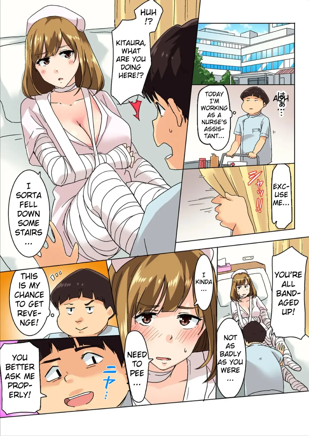 [Wakamatsu] Sundome Nurse no Monzetsu Chiryou!? Kore wa Sex de wa Naku, Ochuusha desu Fhentai - Page 37