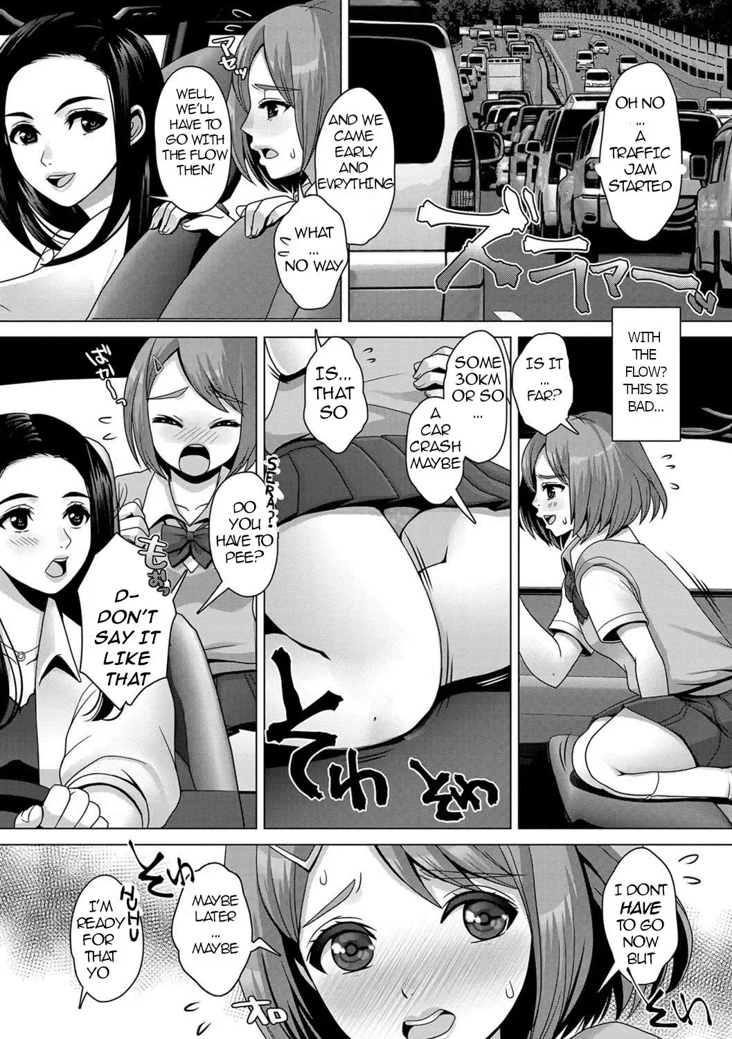 [Nanakichi] Genkai Omorashi girigiri doraibu | Tight Trip Holding it to the edge Fhentai - Page 4