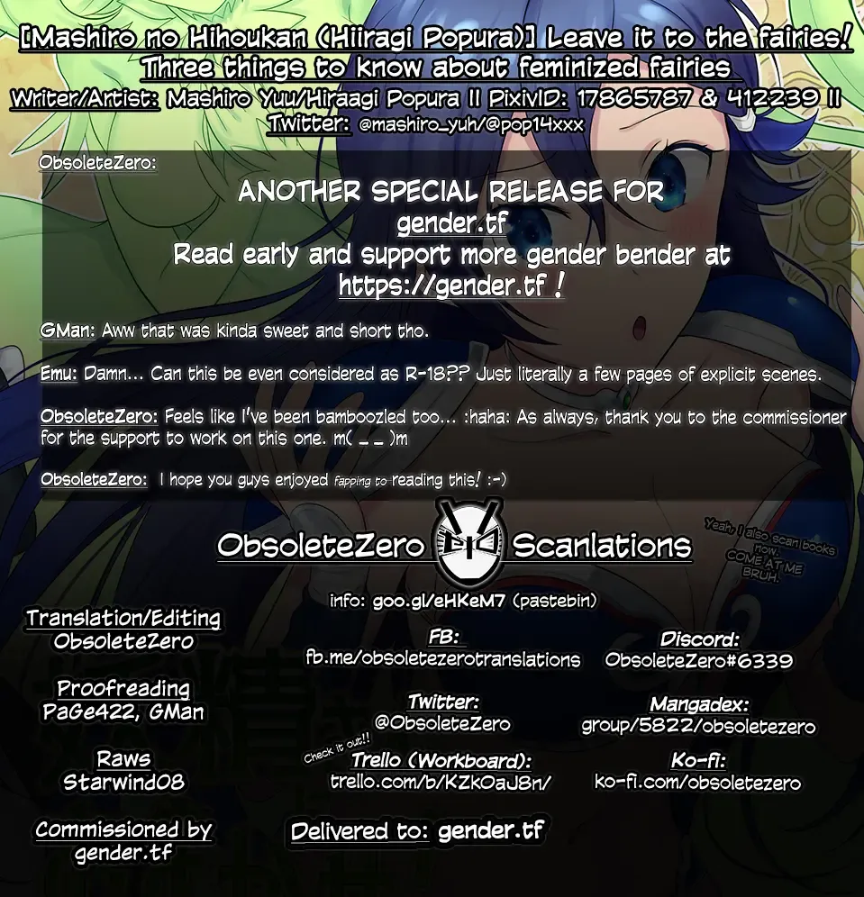 [Hiiragi Popura] Yousei-san ni Omakase! Nyotaika Yousei o Meguru 3-tsu no Monogatari | Leave it to the fairy! Three genderbent fairy tales Fhentai - Page 51