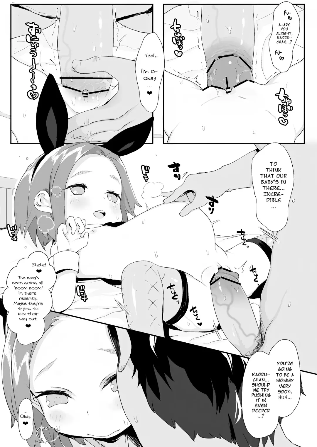 [Kereno] Ryuzaki Kaoru Ninshin Botebara Bunny Cos Sex Shussan | Childbirthing Bunny Cosplay Sex with Super Preggo Kaoru Ryuzaki Fhentai - Page 7