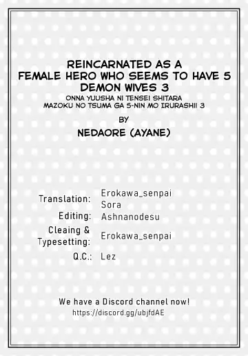 [Ayane] Onna Yuusha ni Tensei Shitara Mazoku no Tsuma ga 5-nin mo Irurashii 3 | Reincarnated as a Female Hero Who Seems to Have 5 Demon Wives 3 Fhentai - Page 36