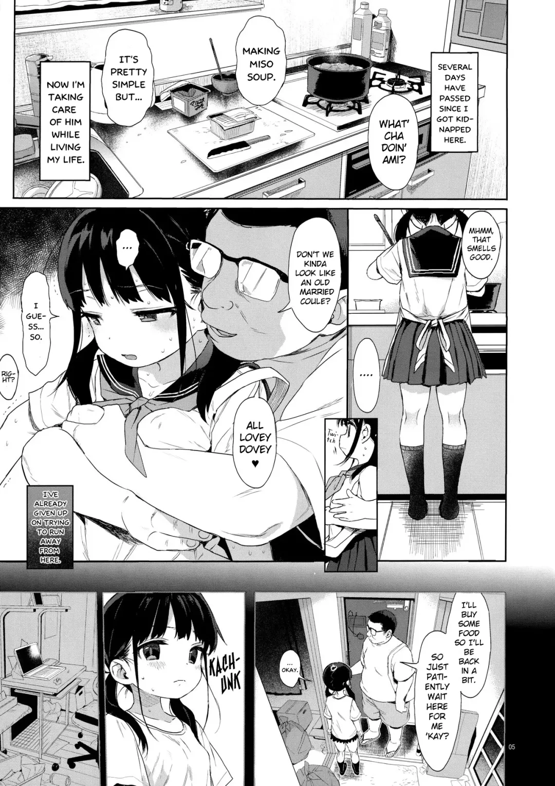 [Kuromotokun] JC Kankin de Seikyouiku | Giving a Middle Schooler Sex Ed through Captivity Fhentai - Page 5