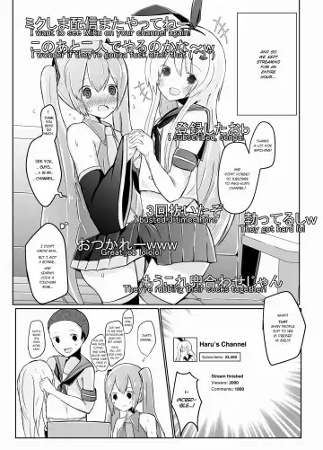 [Dentaris] Shima x Miku Ecchi Haishin Yattemita | Shima and Miku Tried Their Hand at an Erotic Stream Fhentai - Page 7