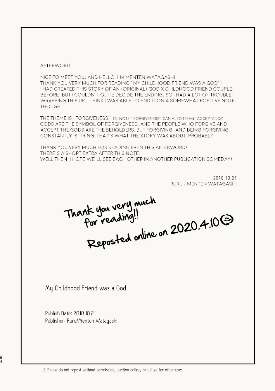 Osananajimi ga Kamisama datta Hanashi | My Childhood Friend Was a God Fhentai - Page 54