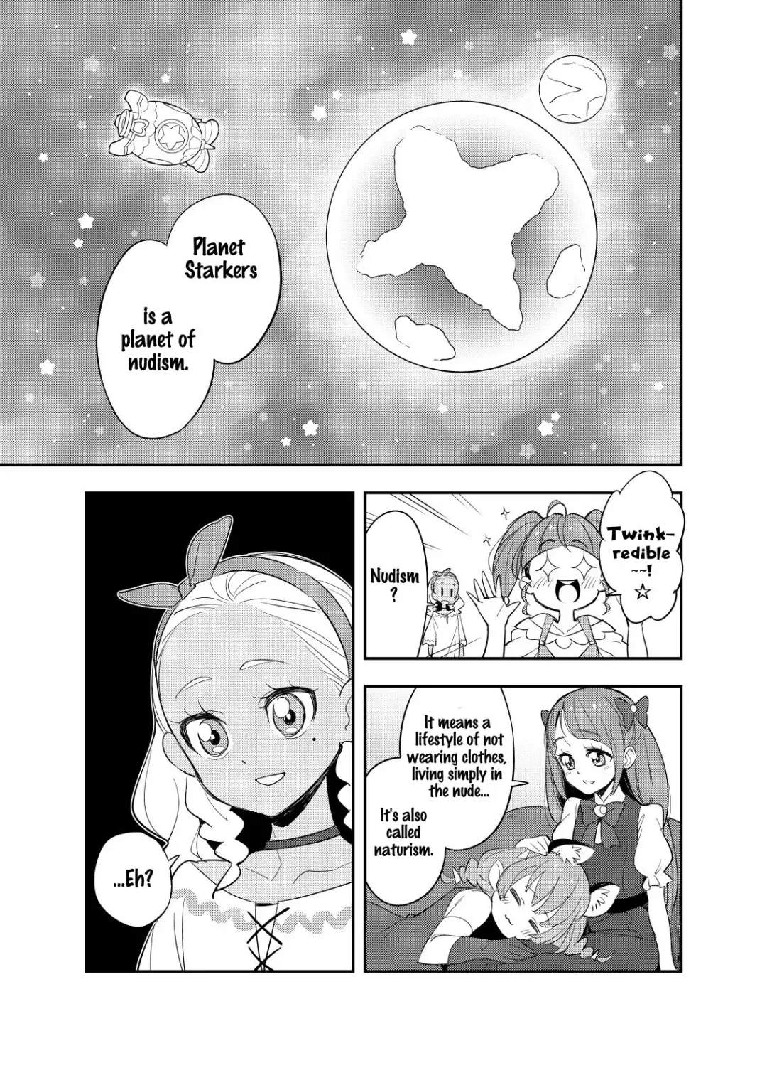 [Ucockay] Wakusei Supponpon ni Yattekita StaPre no Gag Manga | A Trip to Planet Starkers: a StaPre Gag Manga Fhentai - Page 2