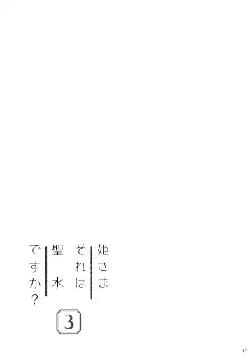 [Gyuunyuu Nomio] Hime-sama Sore wa Seisui desu ka? 3 Fhentai - Page 17