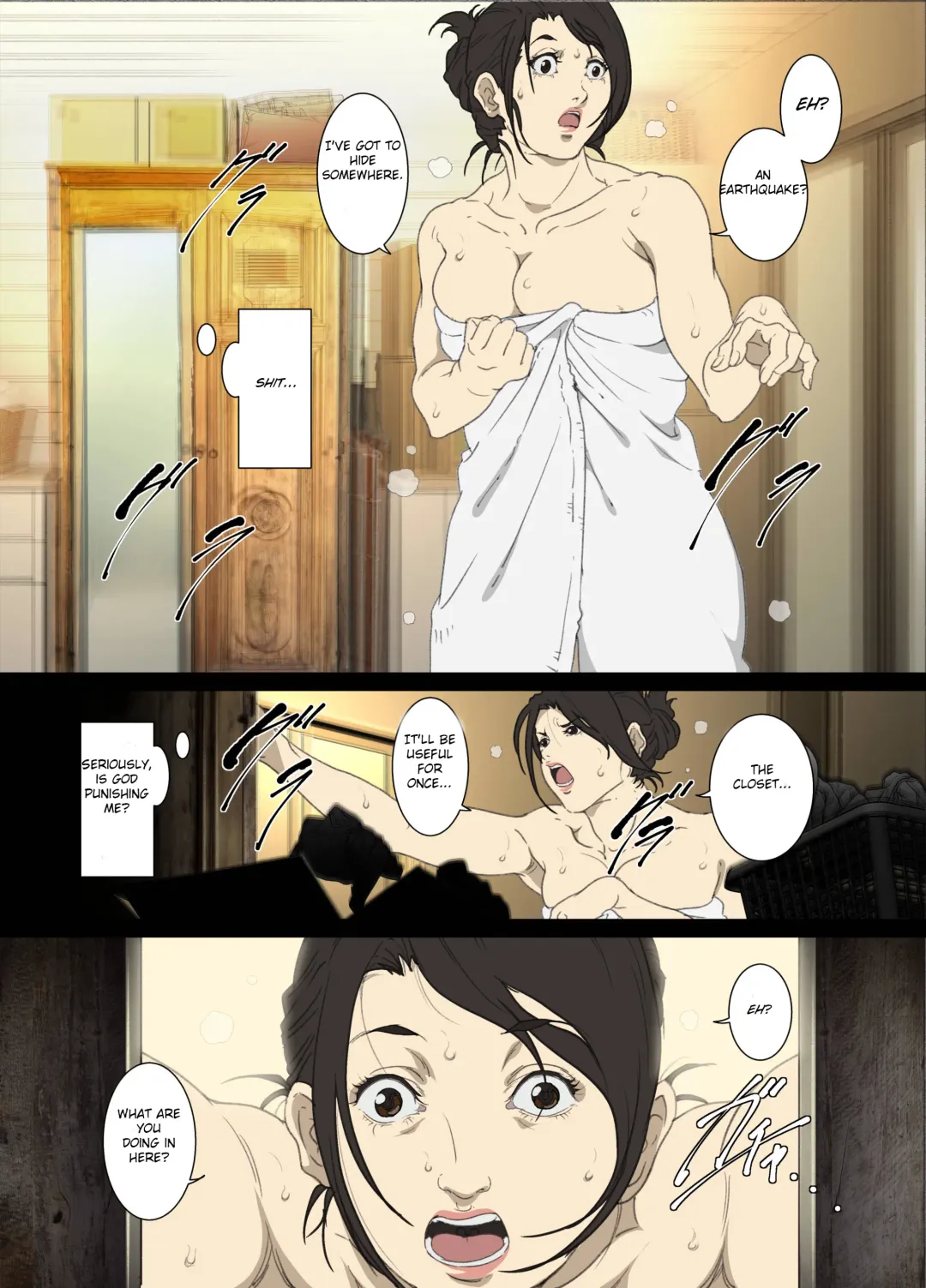 [Junk Kameyoko] Seieki Mamire no Tansu no Naka ni Tojikomerareta Zenra Oyako no Nurunuru Micchaku Kinshinsoukan Fhentai - Page 7