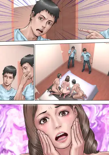 Otto no Me no Mae de Otto-tachi ni Gangan ni Okasareru Hanashi Fhentai - Page 55