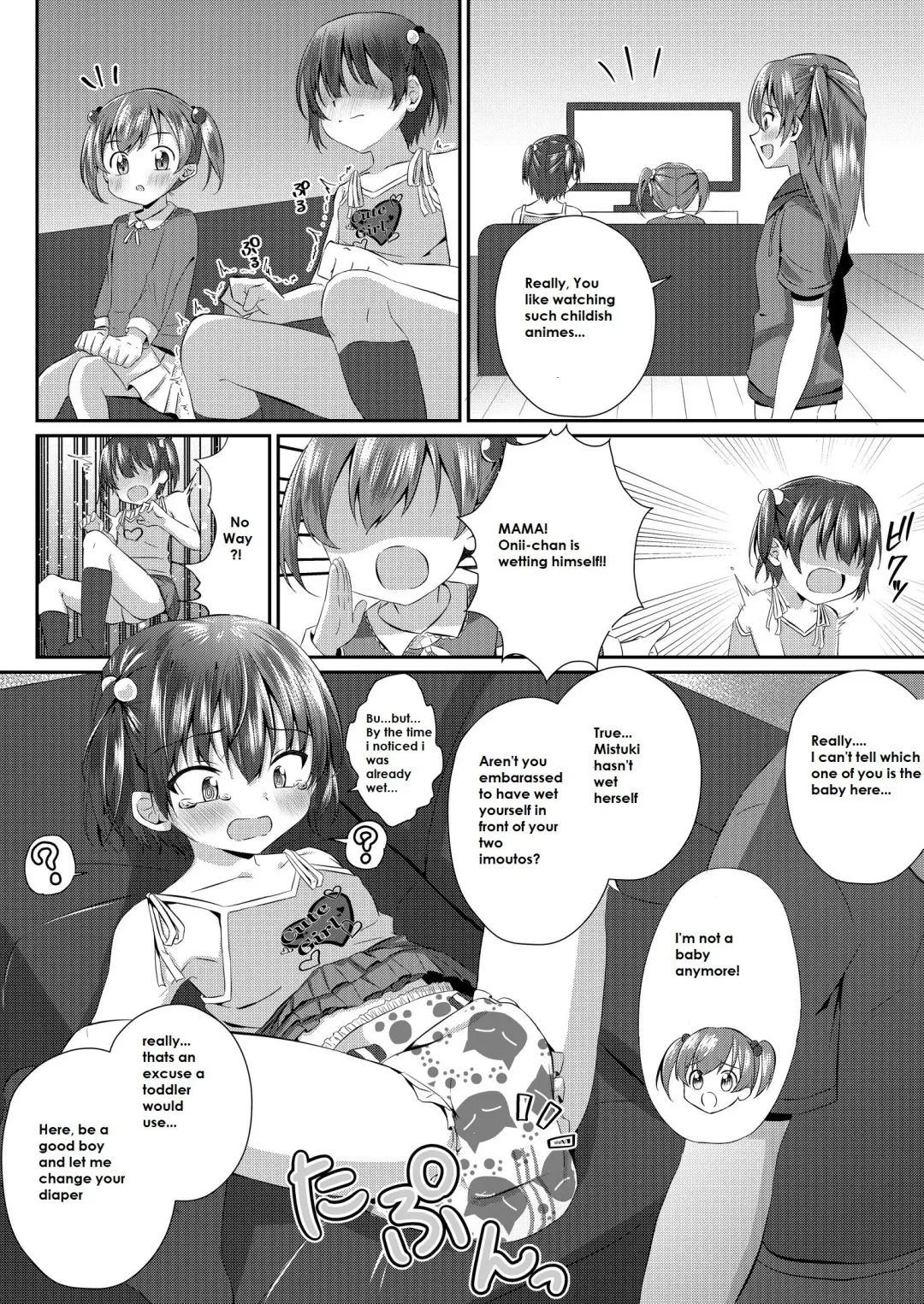 [Kosuke Poke] Onii-chan Omutsu Nuretenai? | Onii-chan, Is Your Diaper Wet? Fhentai - Page 7