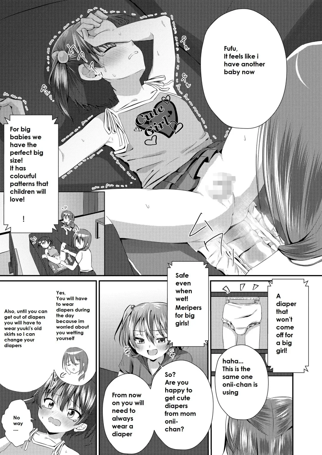 [Kosuke Poke] Onii-chan Omutsu Nuretenai? | Onii-chan, Is Your Diaper Wet? Fhentai - Page 8