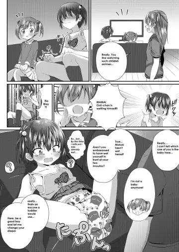 [Kosuke Poke] Onii-chan Omutsu Nuretenai? | Onii-chan, Is Your Diaper Wet? Fhentai - Page 7