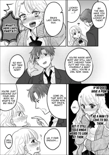 [Minaduki Nanana - Torajima Tao] Kawaii Gal to Karada o Irekaerareta Ore ga Shinyuu to H Suru Hanashi. | A Story About How I Swapped Bodies With a Cute Gal and Fucked My Best Friend. Fhentai - Page 16