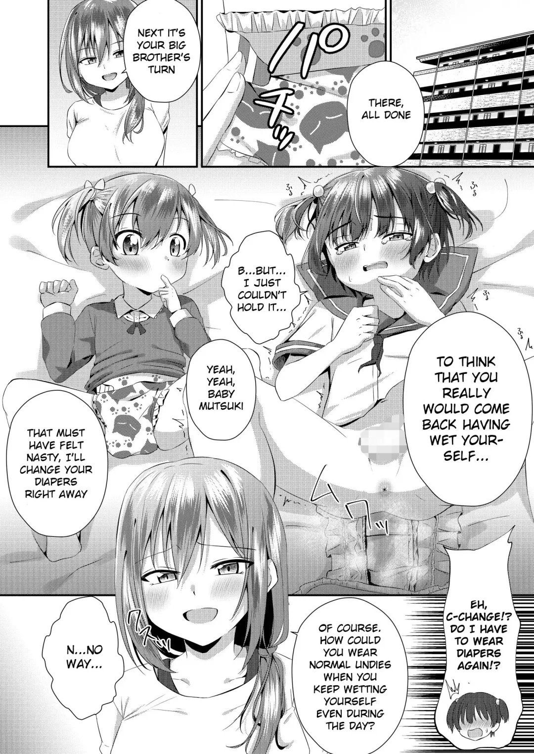 [Kosuke Poke] Onii-chan Omutsu Nuretenai? | Big Bro, Is Your Diaper Wet? Fhentai - Page 5
