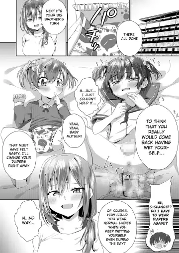 [Kosuke Poke] Onii-chan Omutsu Nuretenai? | Big Bro, Is Your Diaper Wet? Fhentai - Page 5