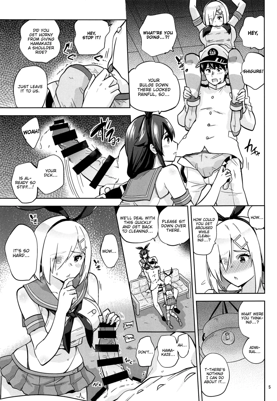 [Sarfata] Zekamashi na Shigure-chan to Hamakaze-san to. | Together with Shigure and Hamakaze Wearing Zekamashi outfits. Fhentai - Page 6