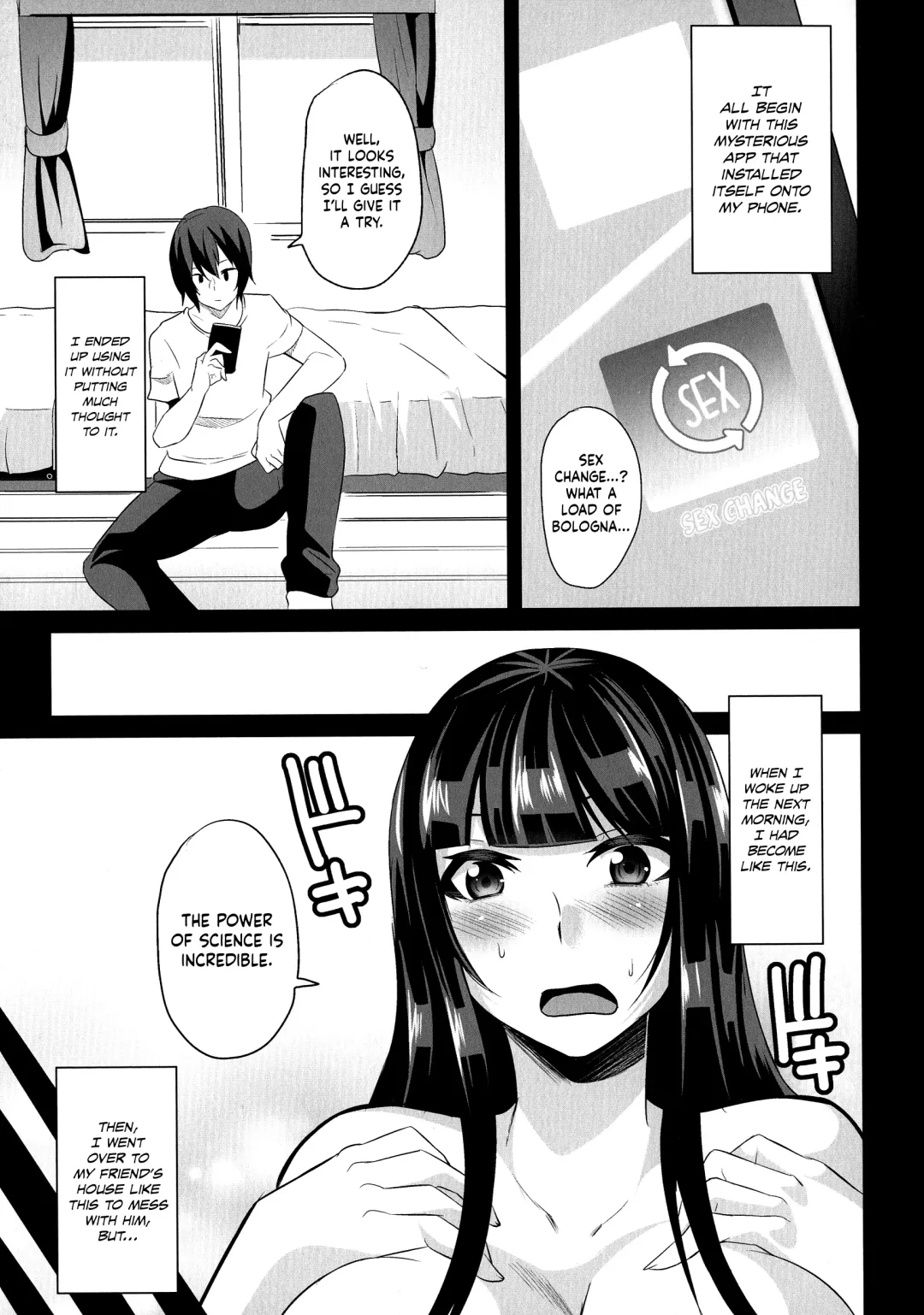 [Nishida Megane] Nyotaika Panic! ~Ore ga Shinyuu no Onna ni Naru made~ | Sex Change Panic! ~Until I Become My Best Friend's Woman~ Fhentai - Page 3