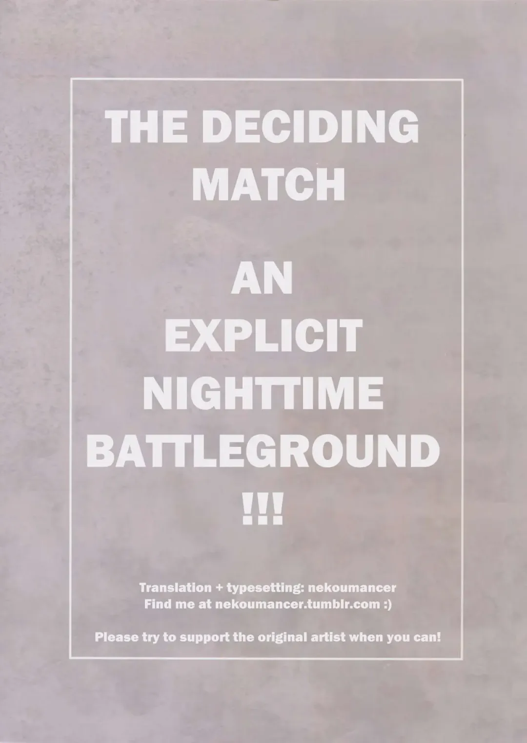 [Sumeshi] Kessen Yoru no Sei Senjou | The Deciding Match! An Explicit Nighttime Battleground Fhentai - Page 22