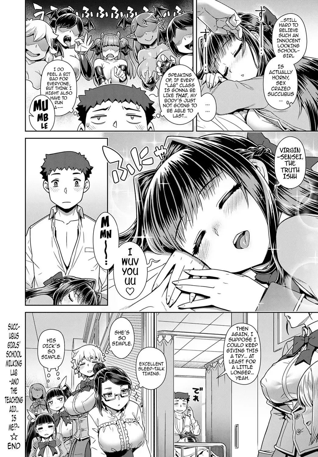 [Kousuke] Succubus Joshikou de Sakusei Jisshuu ~Kyouzai wa... Ore!?~ | Succubus Girls' School Milking Lab ~And the Teaching Aid... is Me!?~ Fhentai - Page 31