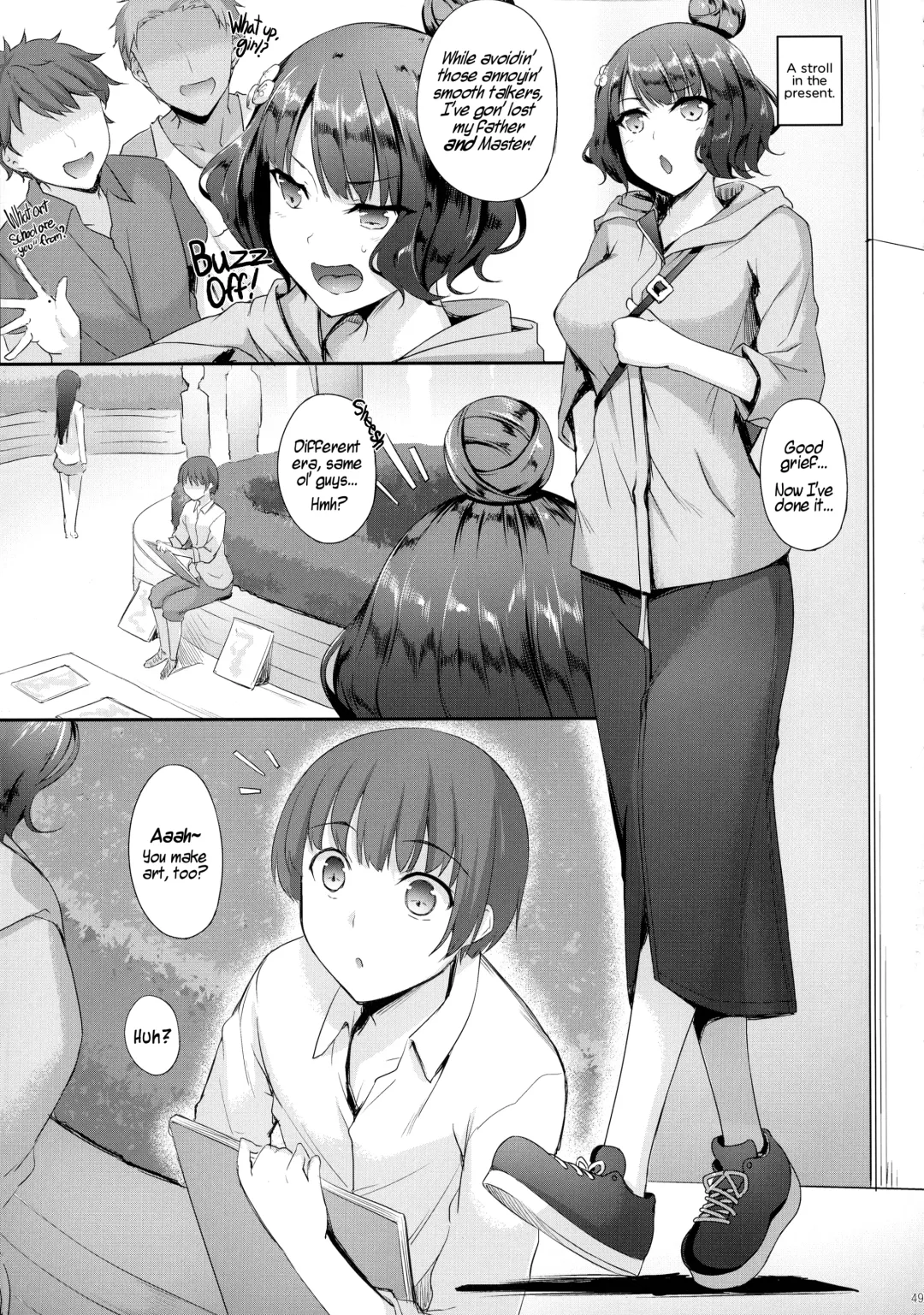 [Nakano Sora] Hokusai-chan no Fudeoroshi | Hokusai Strokes Her New Brush (decensored) Fhentai - Page 3