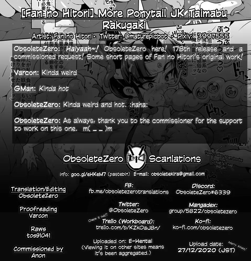 [Fan No Hitori] More Ponytail JK Taimabu Rakugaki Fhentai - Page 9