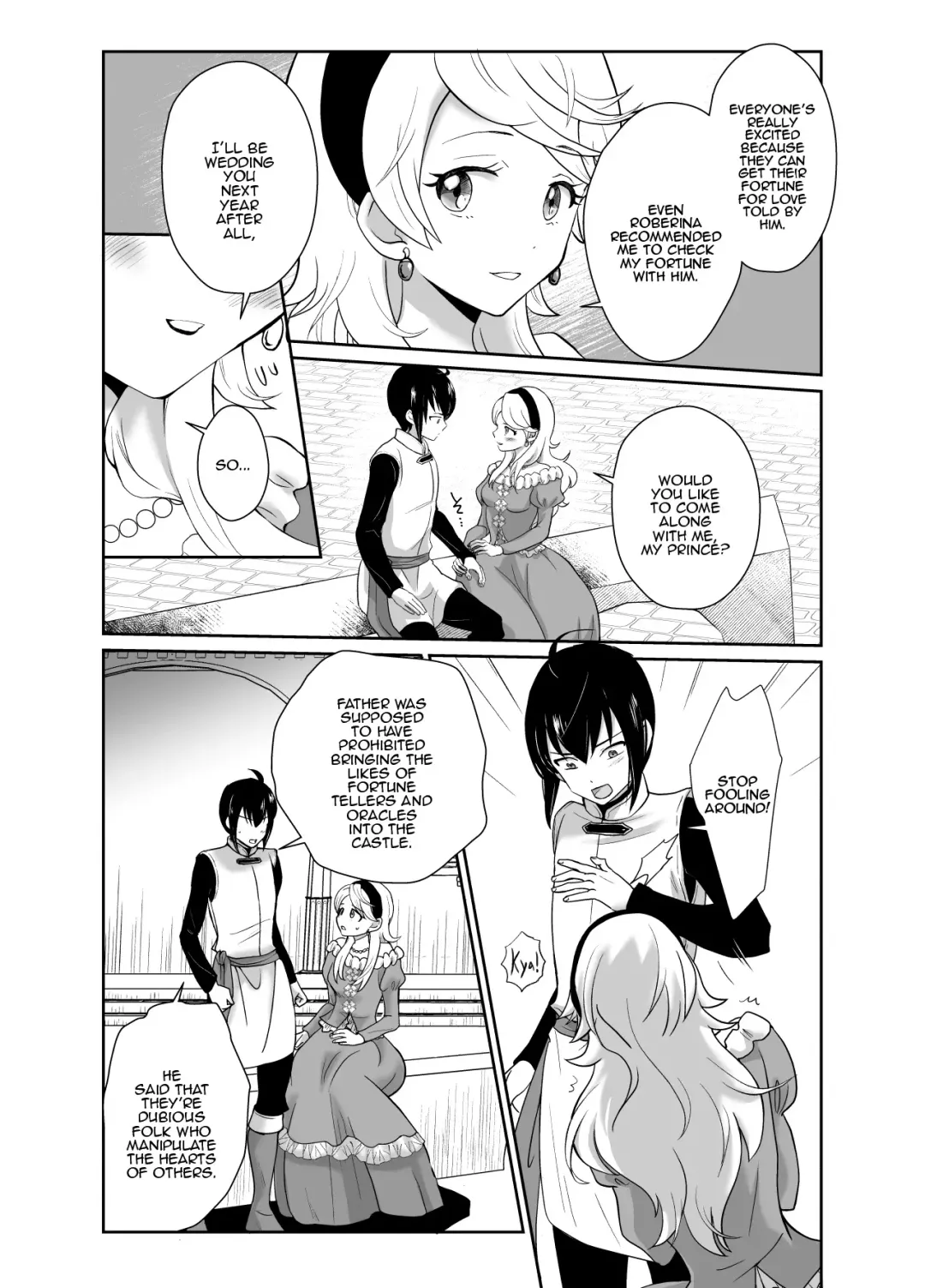 [Taguchi Monyata] Kawaisou na Ouji-sama wa Warui Mahou de Oshiro no Mesu Benki ni Sarete Shimaimashita | The Pitiful Prince was Turned into the Castle's Bitch Toilet Through Evil Magic Fhentai - Page 9