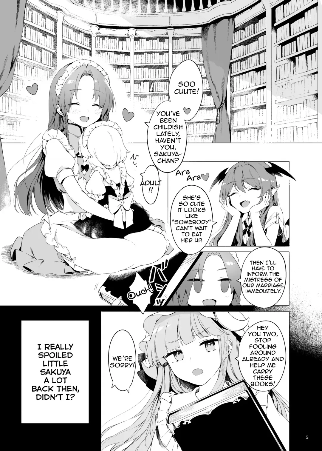 [Risui] Meiling ni Kawaigarareru Sakuya-san ga Mitai Hon | A book about Sakuya getting sweet with Meiling Fhentai - Page 5