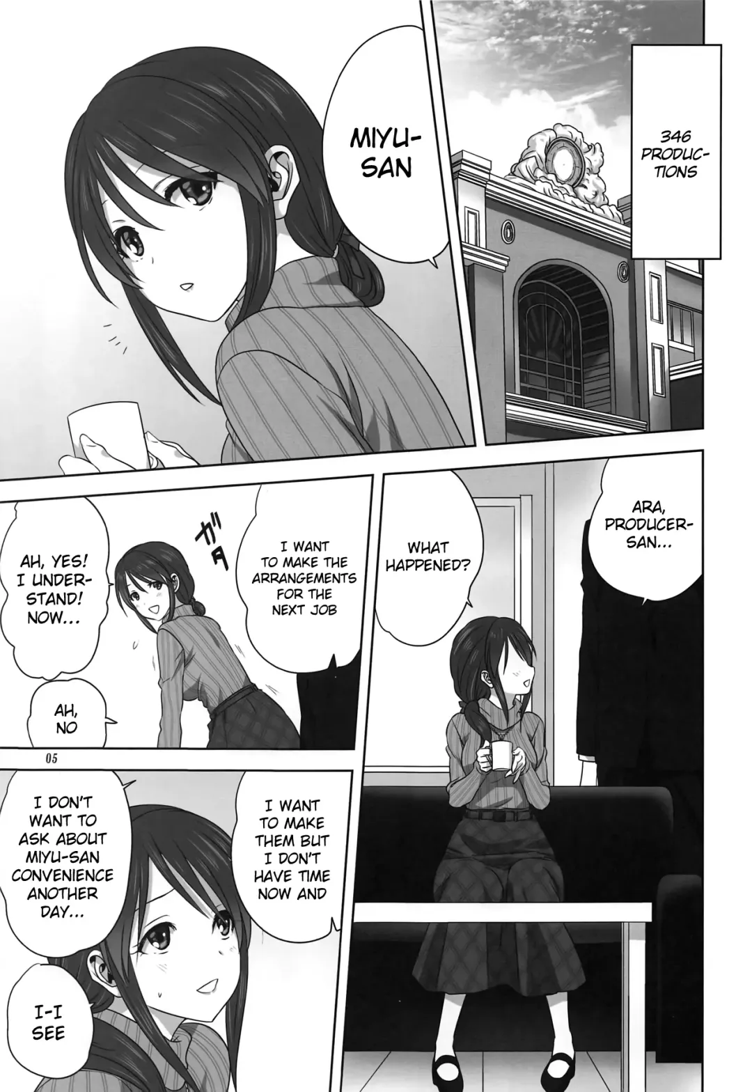 [Mitarashi Kousei] Miyu to P no Oshigoto | Miyu and P's job Fhentai - Page 4