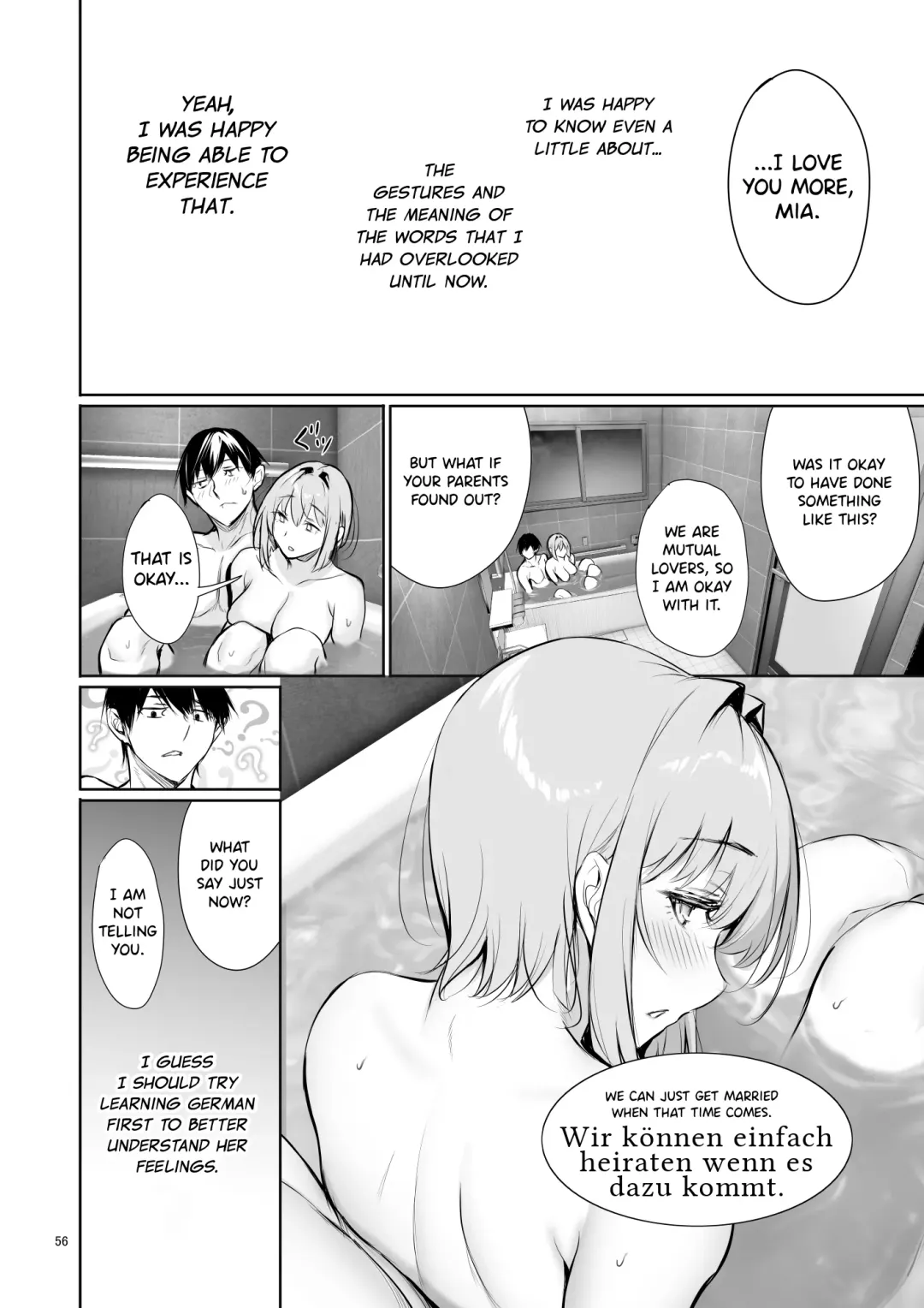 [Gentsuki] Homestay-chu no Doitsu Musume ga Issho ni Furo ni Haitte Kuru Wake | The Reason Why a German Girl Takes a Bath Together With Me on Her Homestay Fhentai - Page 56
