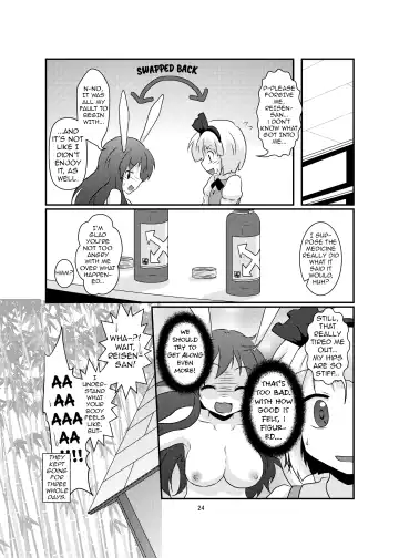 [Mikaduki Neko] Gyokuto ga Hanjin de Hanjin ga Gyokuto de | Reisen Becomes Youmu and Youmu Becomes Reisen Fhentai - Page 24