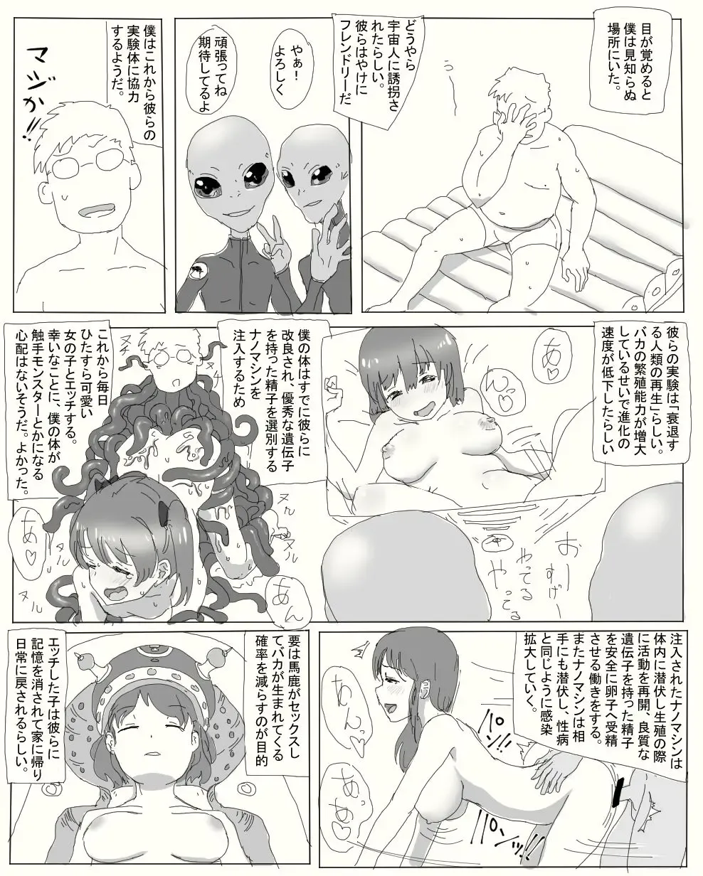 宇宙人に誘拐された男が肉体改造されてJKとセックスするお話 Fhentai - Page 2