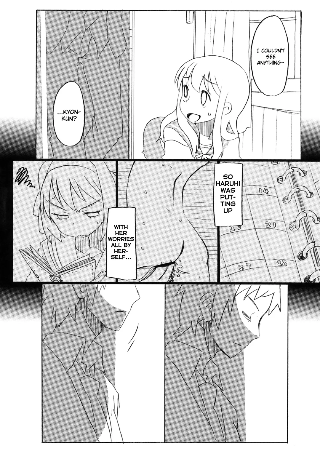 [Yoshida On] Suzumiya Haruhi no Fukuon, Matawa Genzai Fhentai - Page 18