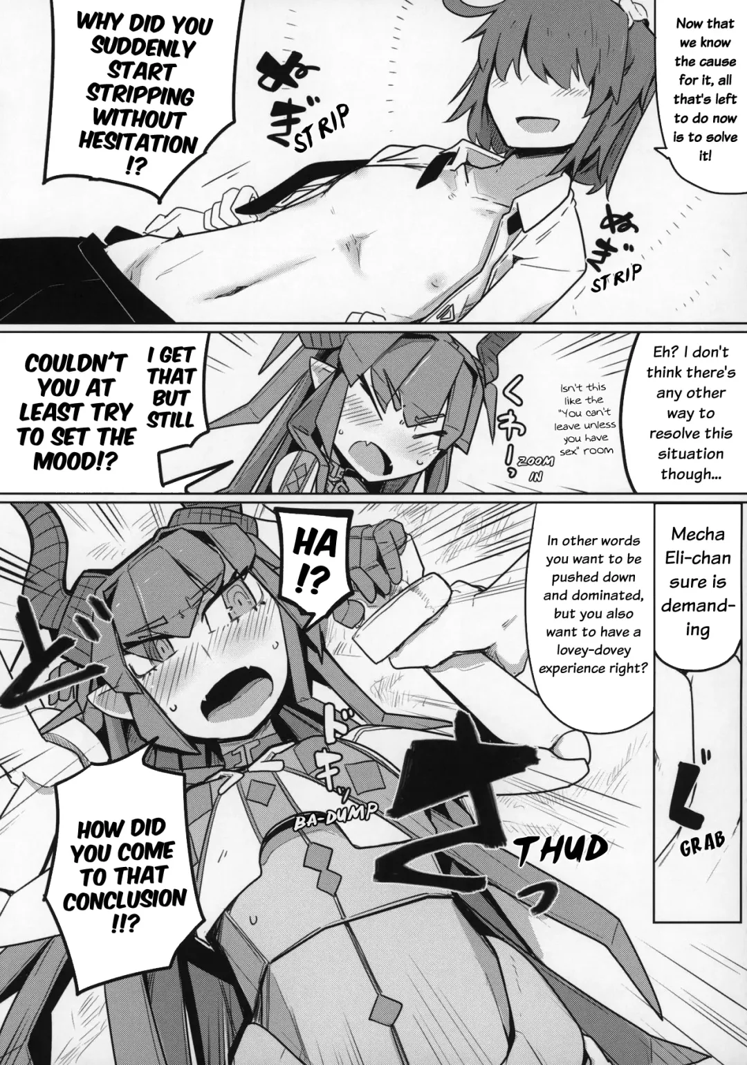 [Henoeno] Koisuru Mecha Eli-chan to Josou Master | Lovestruck Mecha Eli-chan and Her Cross-dressing Master Fhentai - Page 10