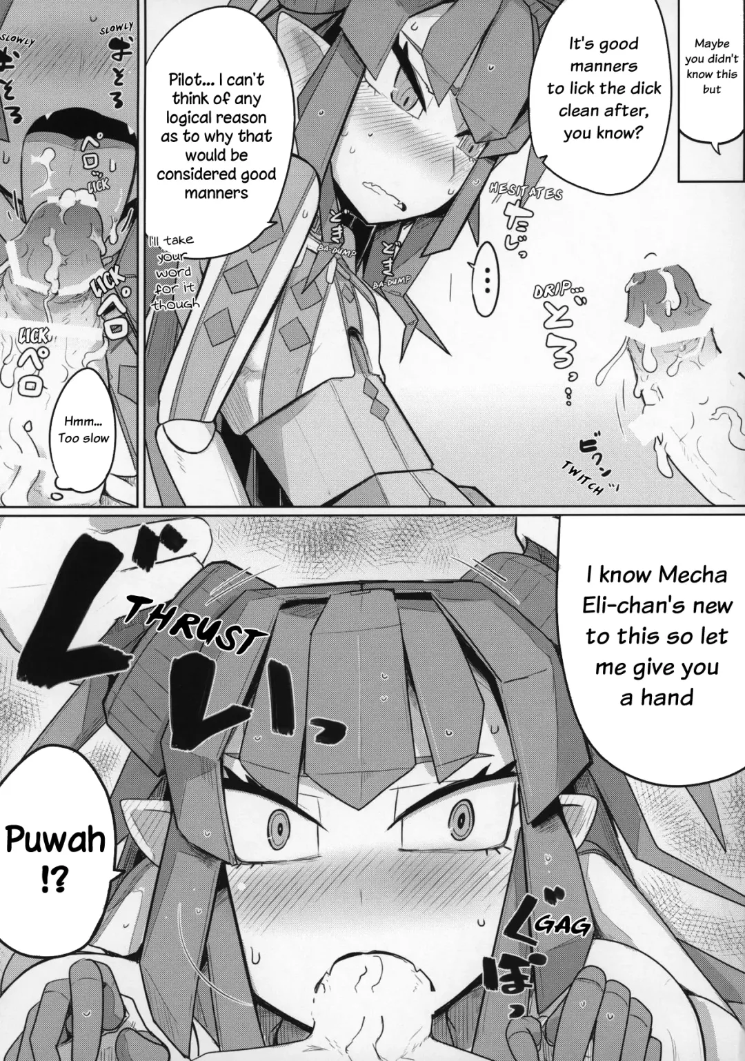 [Henoeno] Koisuru Mecha Eli-chan to Josou Master | Lovestruck Mecha Eli-chan and Her Cross-dressing Master Fhentai - Page 16