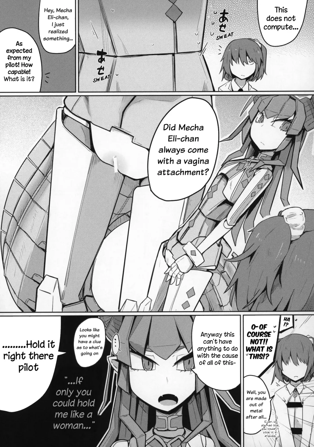 [Henoeno] Koisuru Mecha Eli-chan to Josou Master | Lovestruck Mecha Eli-chan and Her Cross-dressing Master Fhentai - Page 8