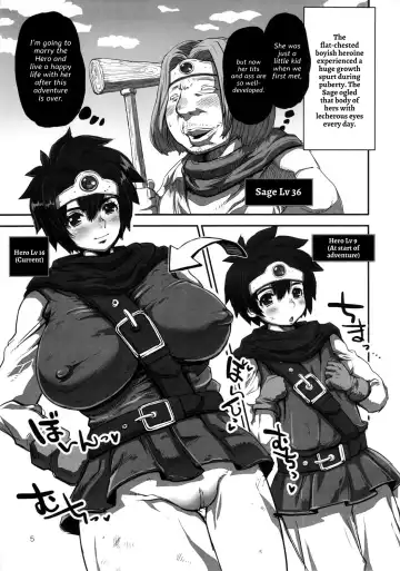 [Nanakichi - Yoshitama Ichirou] Metabolism DQ-U Hatsuiku Ryoukou na Onna Yuusha wo Netocchau Ohanashi. Fhentai - Page 4