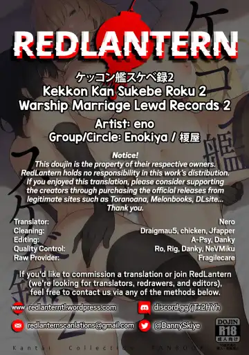 [Eno] Kekkon Kan Sukebe Roku 2 | Warship Marriage Lewd Records 2 Fhentai - Page 25