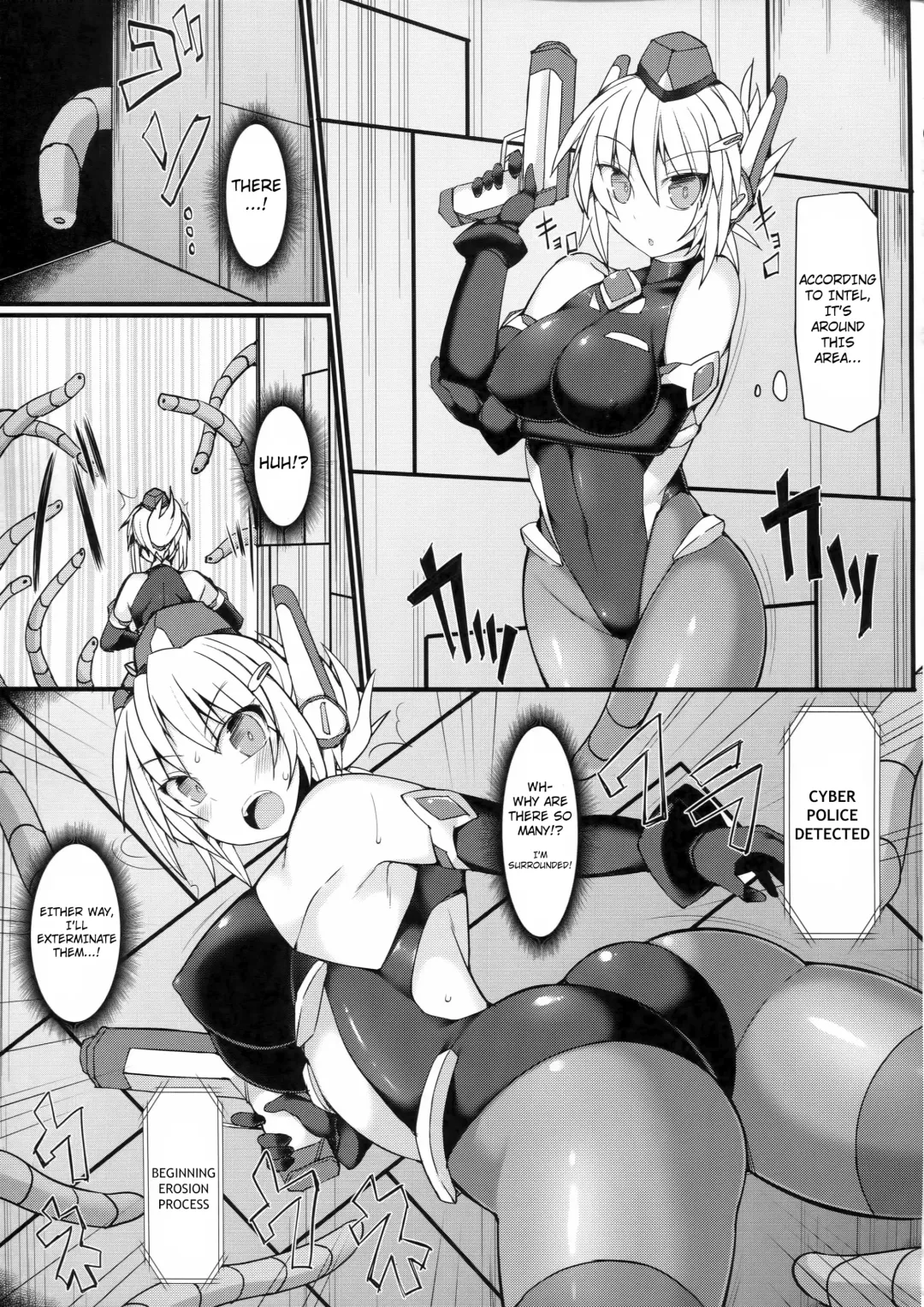 [Hisui] Cyber Police Rin - Subepichi KuroSto Fukei Ahegao Kairaku Sennou Fhentai - Page 6