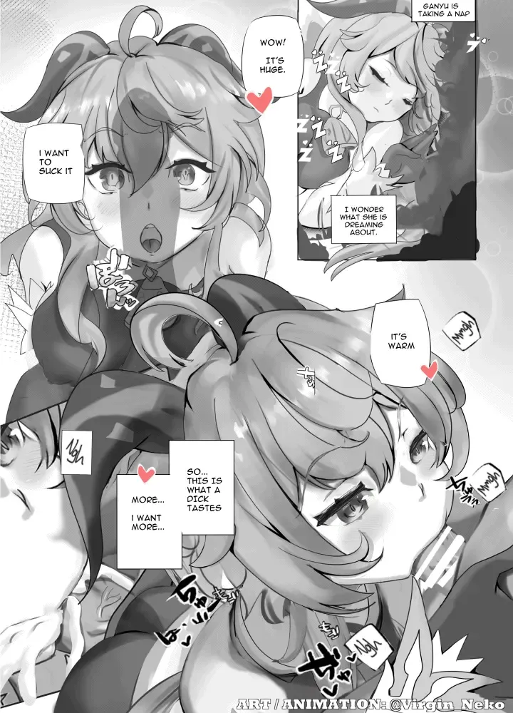 [Nekone] Ganyu's Sweet Dream Fhentai - Page 1