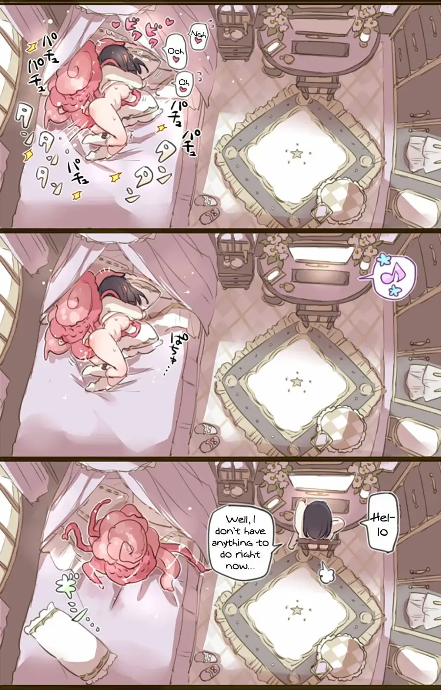 [Mamaloni] Ouchi de Yaru Koto Nai node Shokushu Shoukan Shite Ecchi ni Fukeru Mahou Shoujo | A Witch Who Can't Have Sex At Home Decides To Summon Some Tentacles Instead Fhentai - Page 4