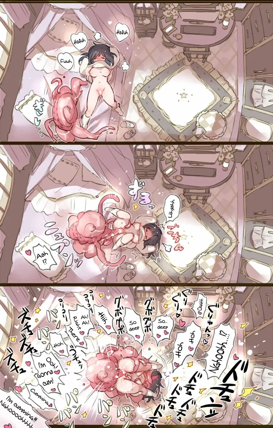 [Mamaloni] Ouchi de Yaru Koto Nai node Shokushu Shoukan Shite Ecchi ni Fukeru Mahou Shoujo | A Witch Who Can't Have Sex At Home Decides To Summon Some Tentacles Instead Fhentai - Page 8