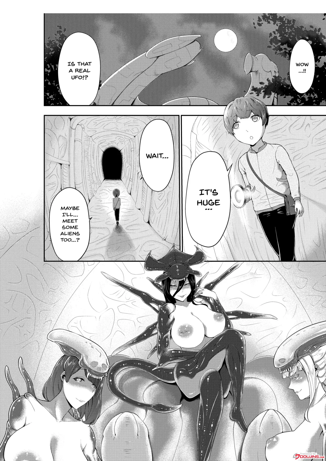 [Oshiro] Alien Queen no Mae de Seieki o Sasageyou | Offer Up Your Sperm For The Alien Queen Fhentai - Page 2
