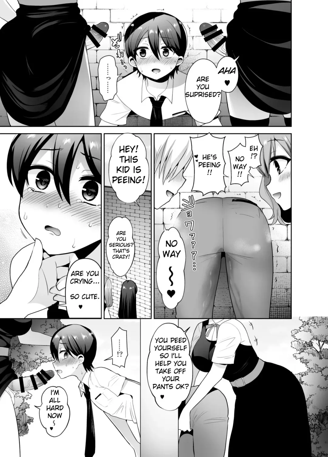 [Piririnegi] Joshikou ni Shinnyuu Shiyou to Shitara Kabe ni Hamatte Futanari Jogakusei no Nikubenki ni Saretandaga | I tried to sneak into an all girls’ school, got trapped in a wall and was used as the futa students’ meat urinal Fhentai - Page 7