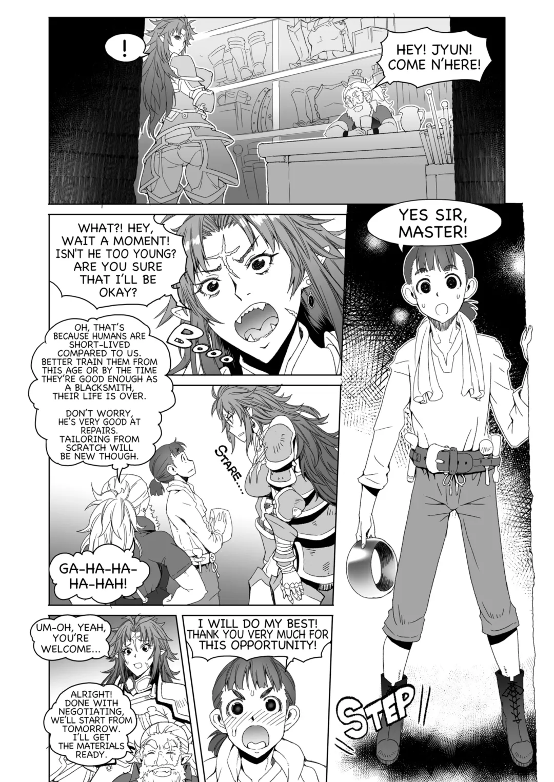[Asaki Takayuki] hiiro no tui to muku no miya | Dora the Readhead (decensored) Fhentai - Page 4