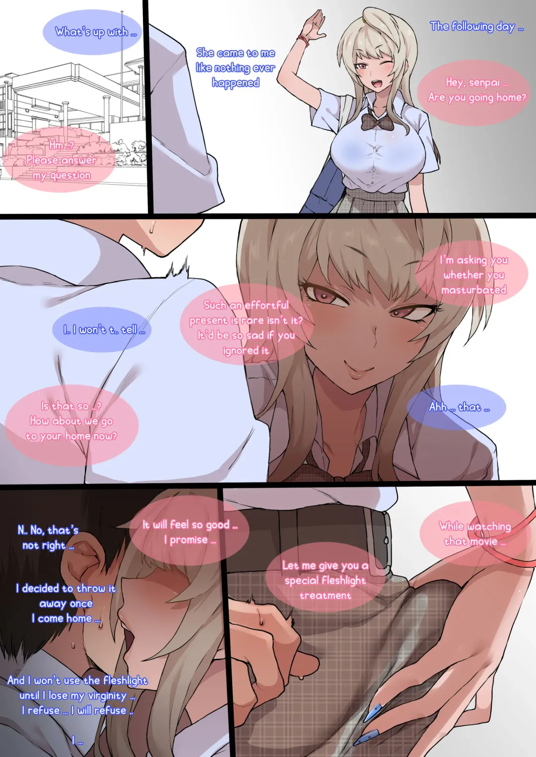 [Terasu Mc] Otaku no Boku to Iikanjidatta Kuro Gal Kouhai o Netorareru Mini Fhentai - Page 11