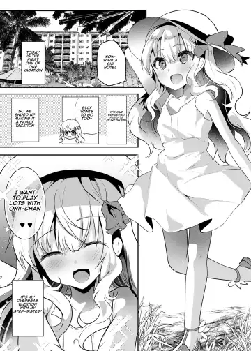[Shimaji] Imouto Elly-chan to Honeymoon Vacances | Elly and Honeymoon Vacance Fhentai - Page 4