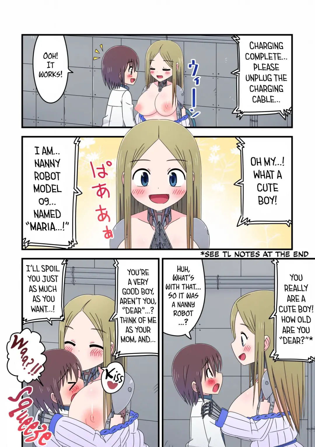 Kyuugata Komori Robotto ni  Fudeoroshi Shitemorau Kagaku Shounen no Hanashi | A story about a scientist boy having his first time with an older nanny robot Fhentai - Page 5