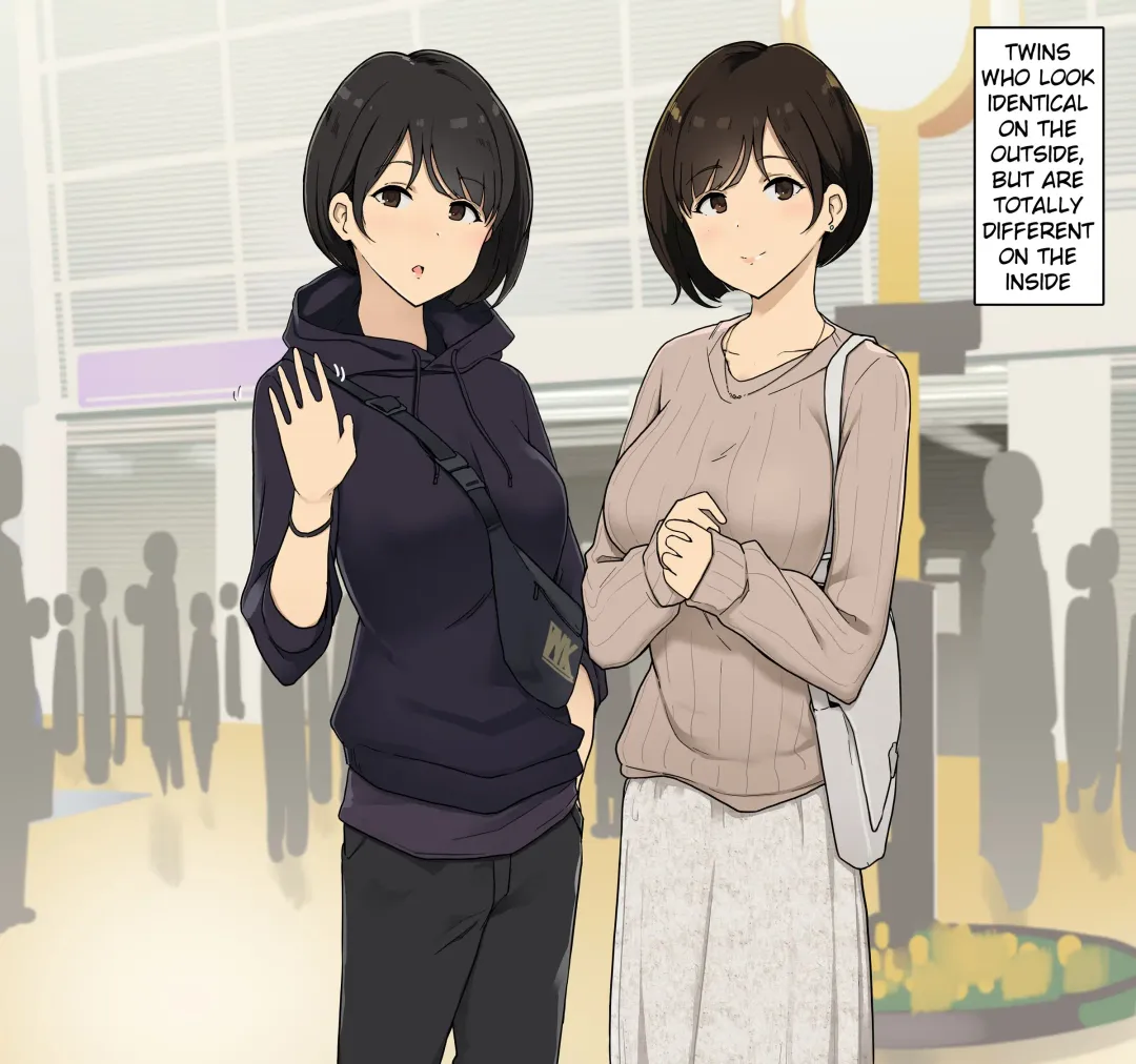 [Wakamatsu] Seikaku ga Seihantai na Futago to Tsukiatte 3P Sex Suru Ohanashi Fhentai - Page 1