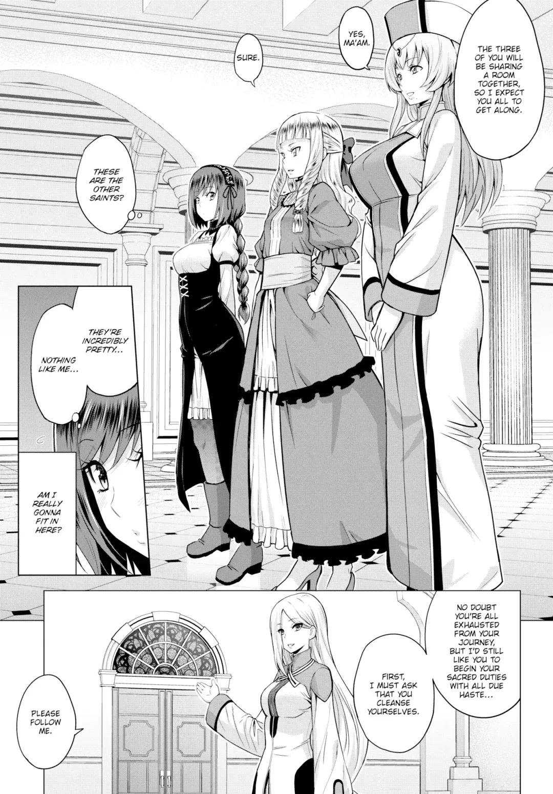 [Yamada Gogogo] Seijo no Rakuin -Annunciation of despair - Ch 1-4 Fhentai - Page 9